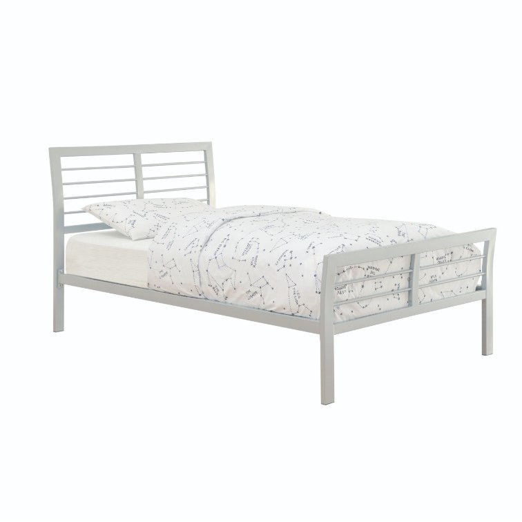 Cooper Full Metal Bed Silver. Picture 1