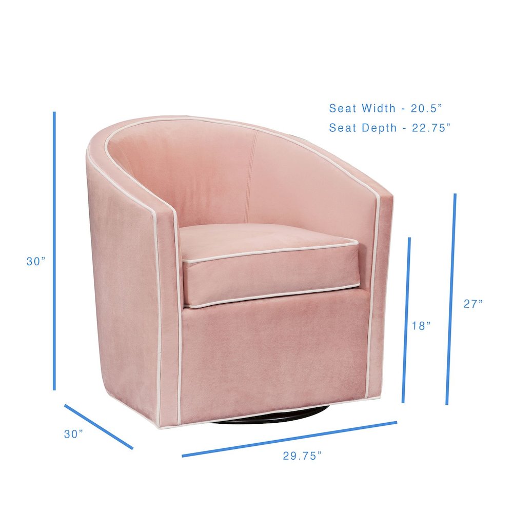 Keely Blush Swivel Chair. Picture 5
