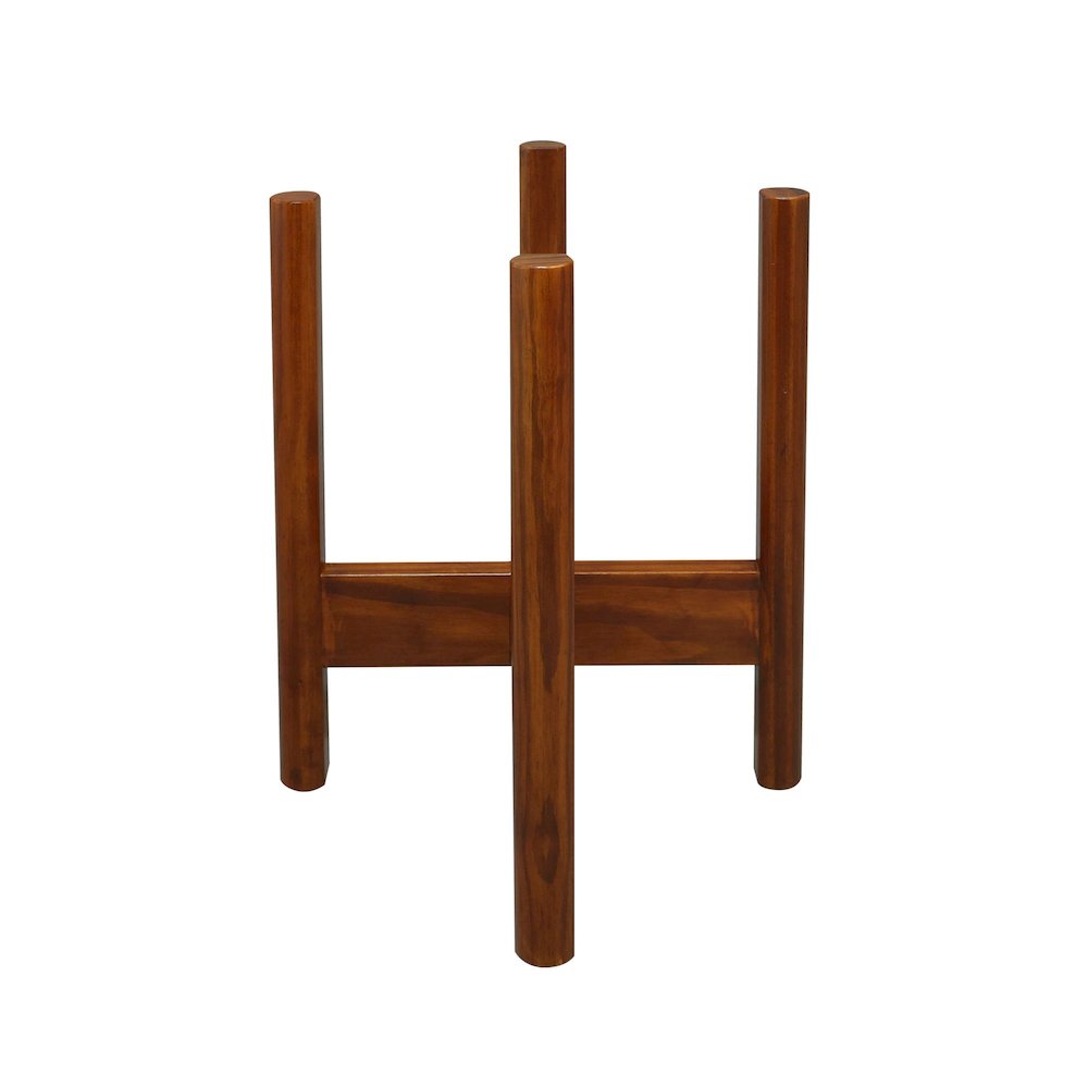 Mid-Century Modern Wood Plant Display Stand, Fit Up to 10", Plant and Pot NOT Included - Antique Mahogany. Picture 3