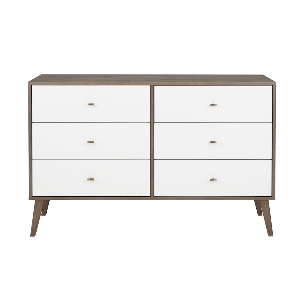 Milo 6-drawer Dresser, Drifted Gray and White. Picture 4