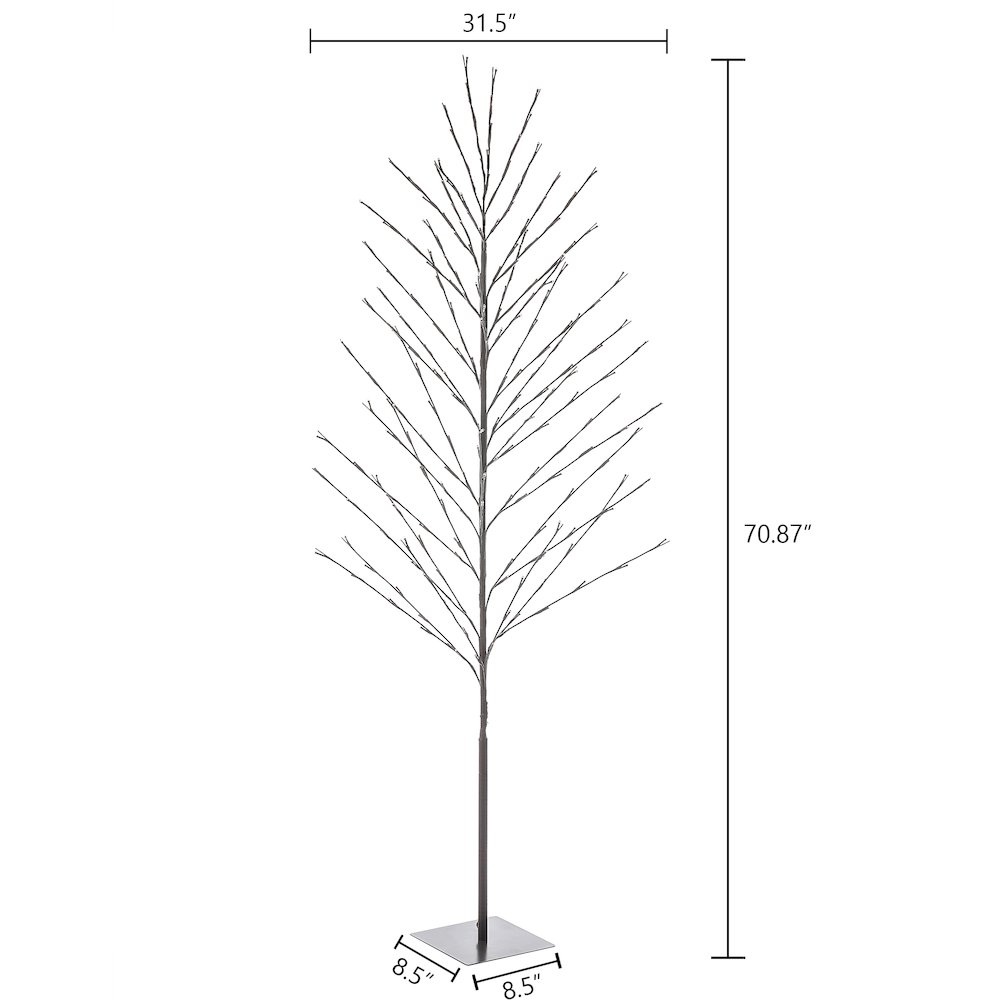 Lighted LED 70.87" H Artificial Brown Birch Twig Branch Tree, Indoor and Outdoor. Picture 3