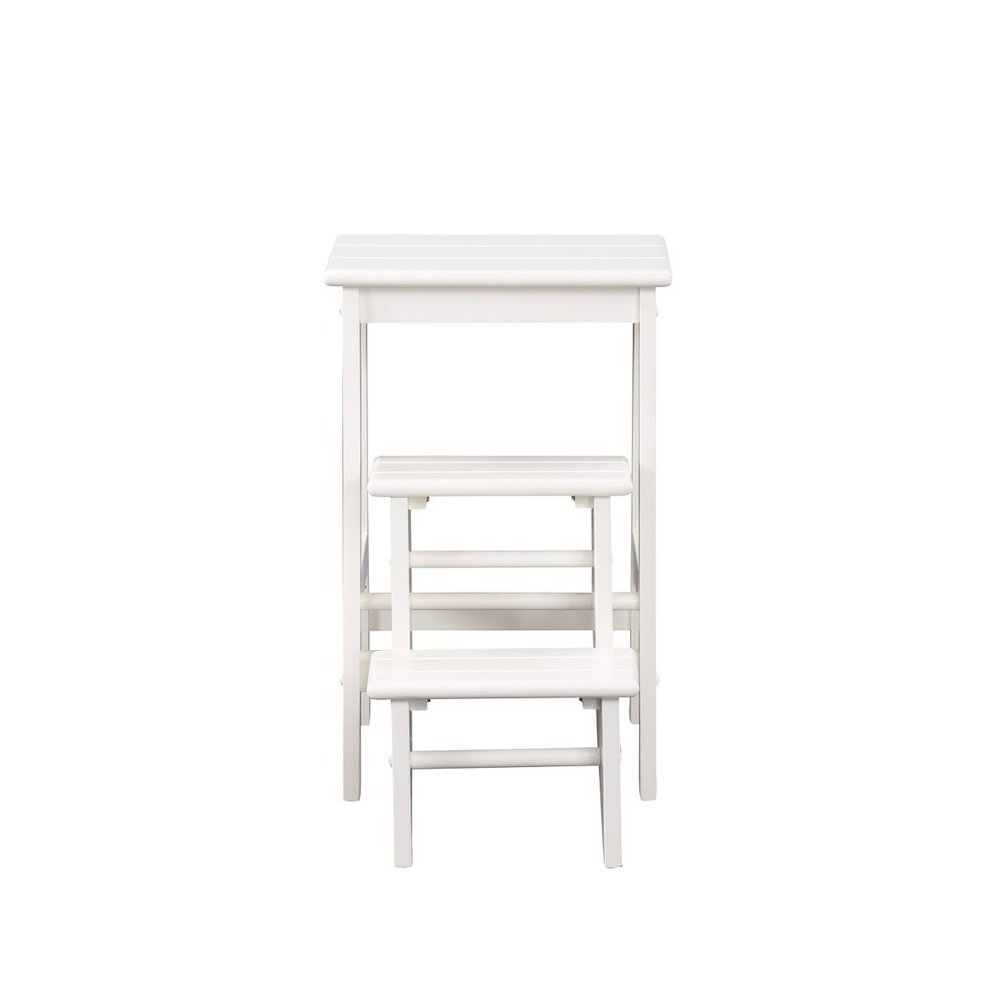 24" Step Stool, White. Picture 4