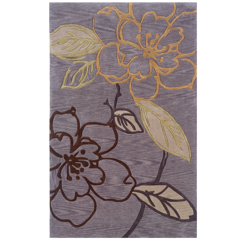 Trio Collection Space Dyed Thistle & Brown 8 x 10 Rug. Picture 1