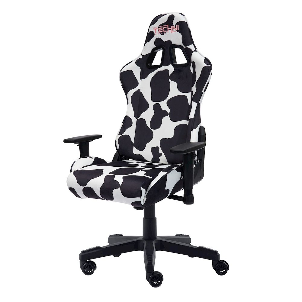 TS85 COW Print LUXX Series Gaming Chair. Picture 7