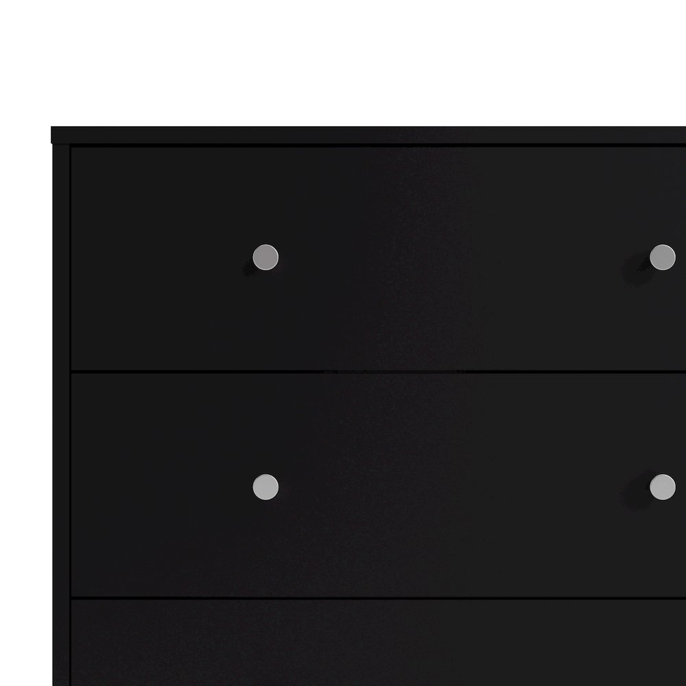 Portland 6 Drawer Double Dresser, Black. Picture 6