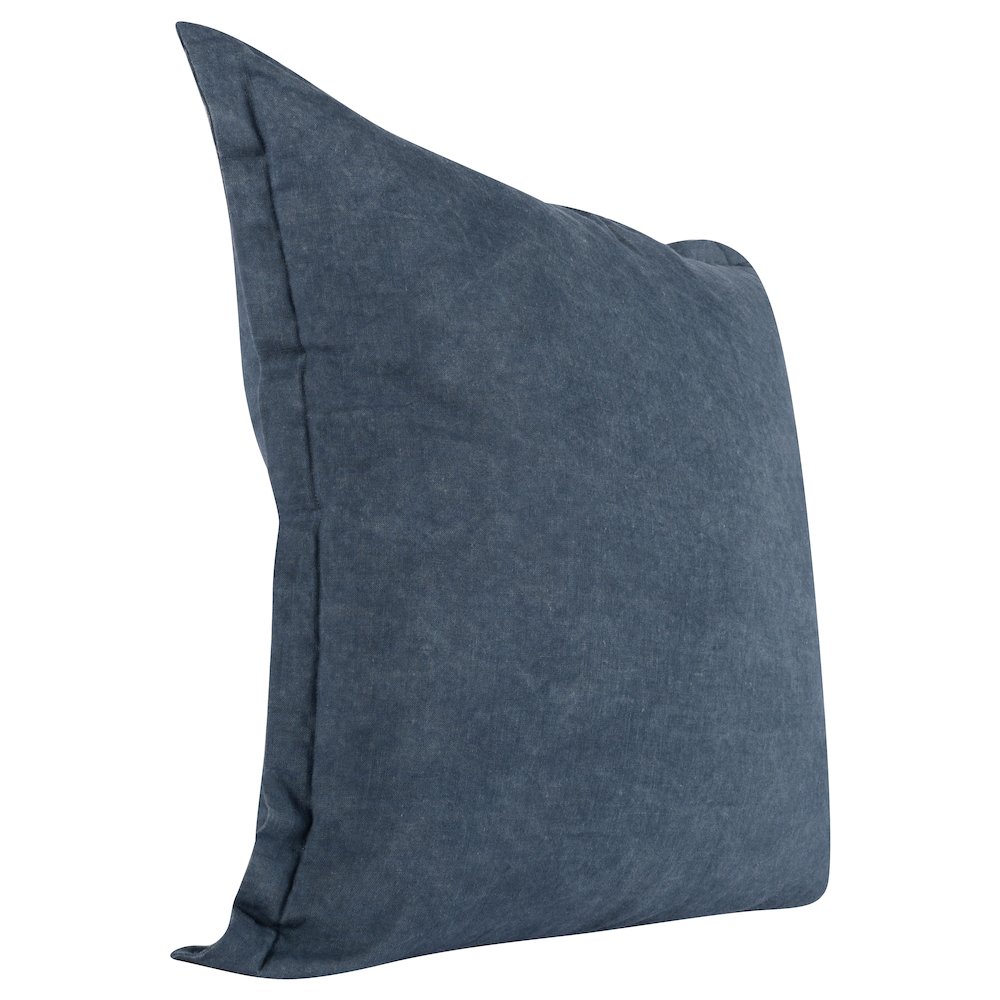 Kosas Home Amy Linen 22-inch Square Throw Pillow, Blue. Picture 2