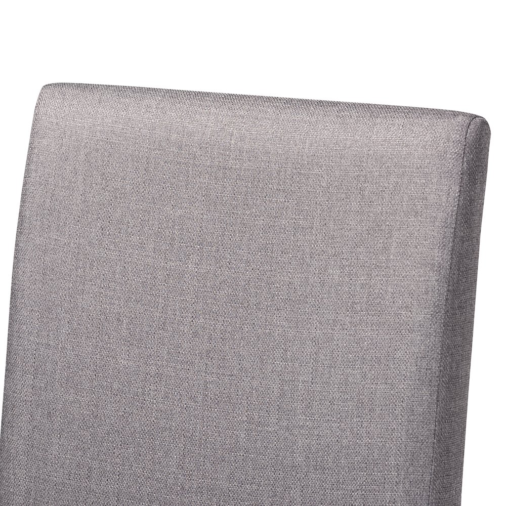 Andrew Contemporary Espresso Wood Grey Fabric Dining Chair. Picture 5
