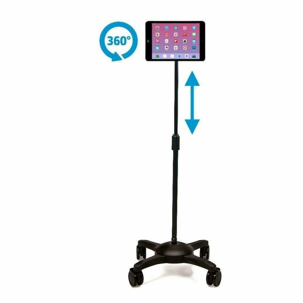 Universal Tablet Mobile ViewStand w/Locking Casters (Gray) (XL). Picture 1