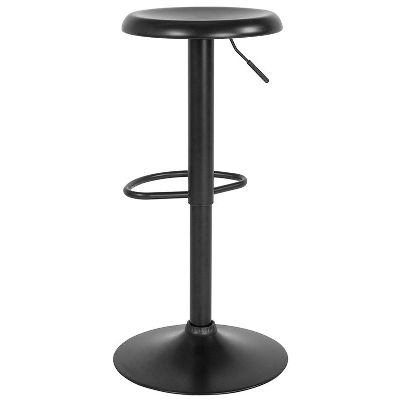 Adjustable Height Retro Barstool in Black Finish. Picture 3