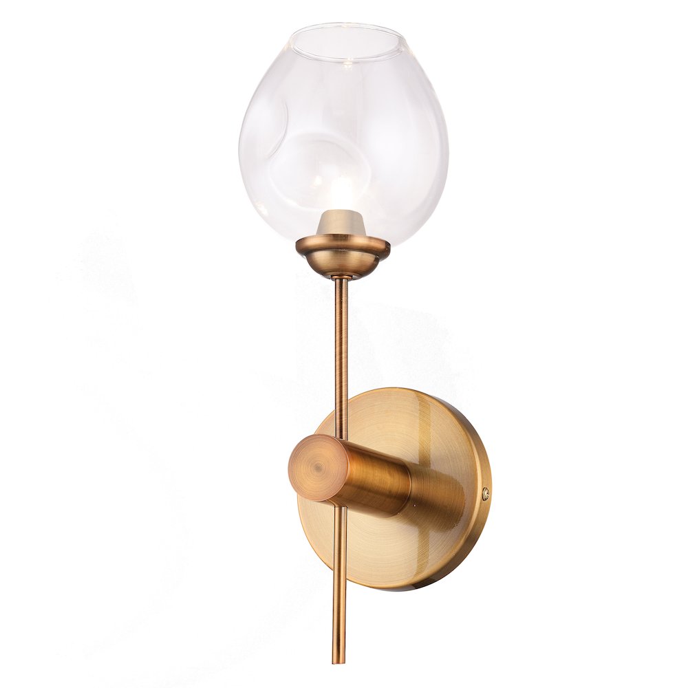 1 Light Wall Sconce, Vintage Bronze with Champagne Glass. Picture 1
