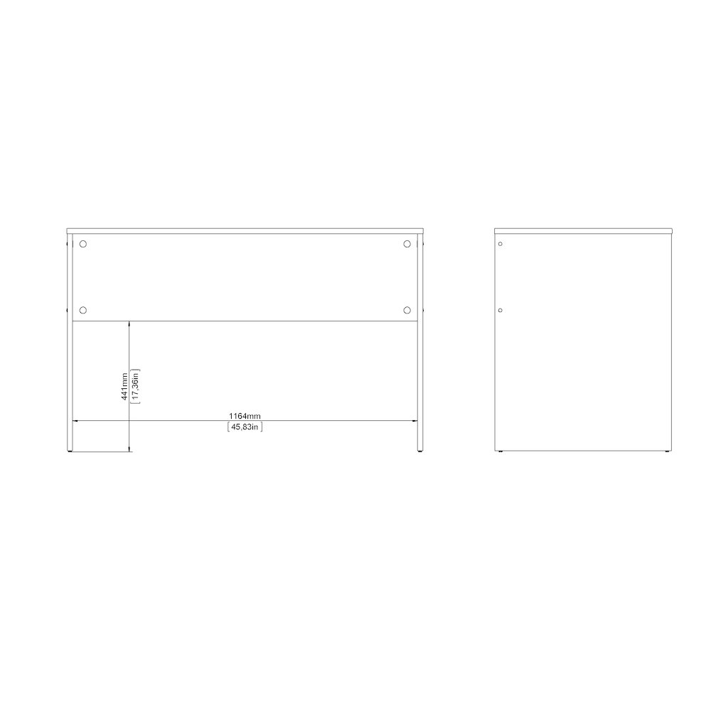 Winston 1 Door, 2 Drawer, 4 Shelf Desk, Oak Structure/White. Picture 16