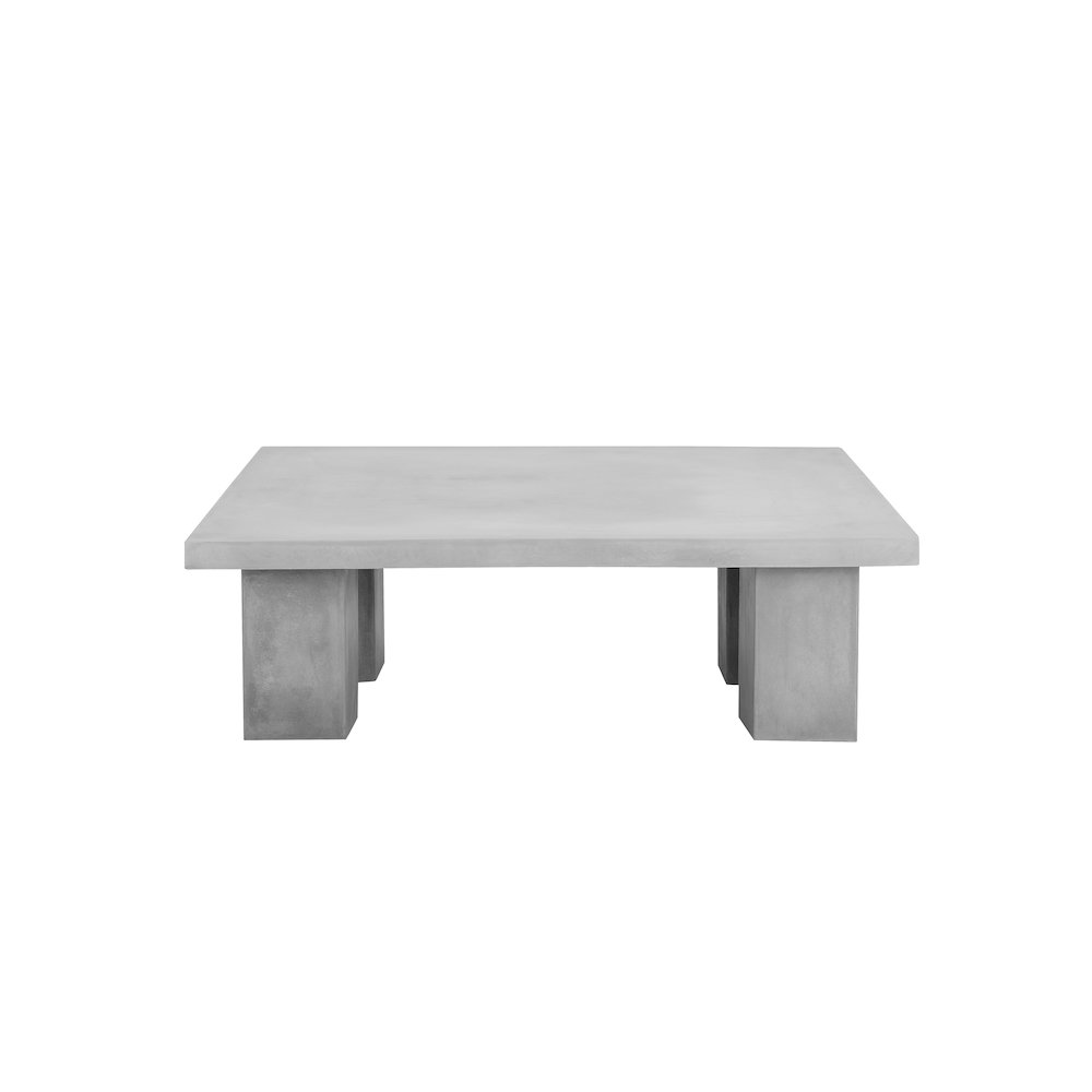 Ella Square Coffee Table Large In Ivory Concrete. Picture 3