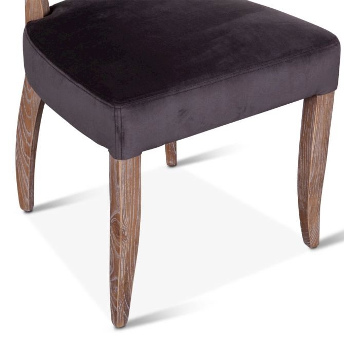 Portia Asphalt Velvet Side Chairs S/2. Picture 8