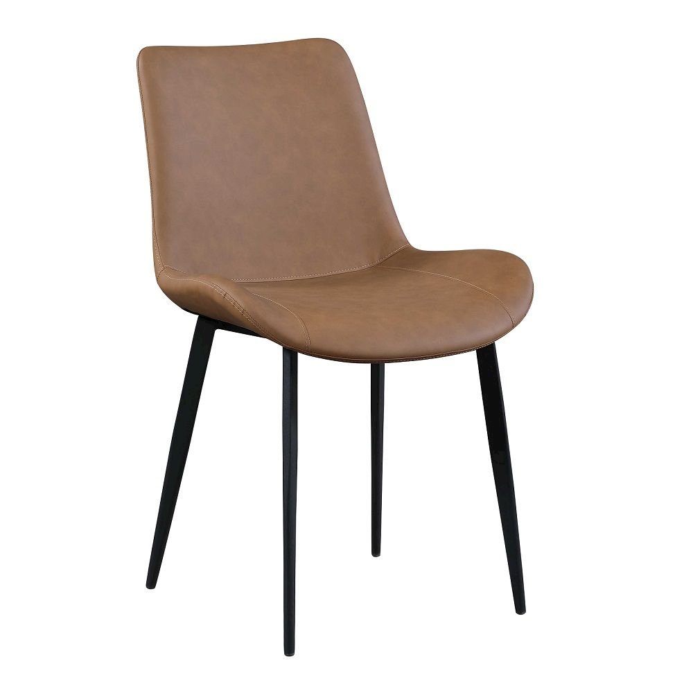 Contemporary Curved Side Chair w/ Steel Legs. Picture 1