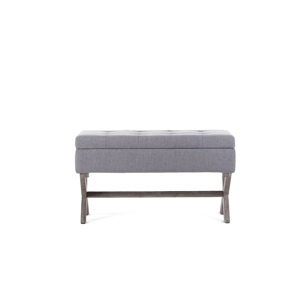 Angelina Accent Storage Bench - Gray. Picture 4