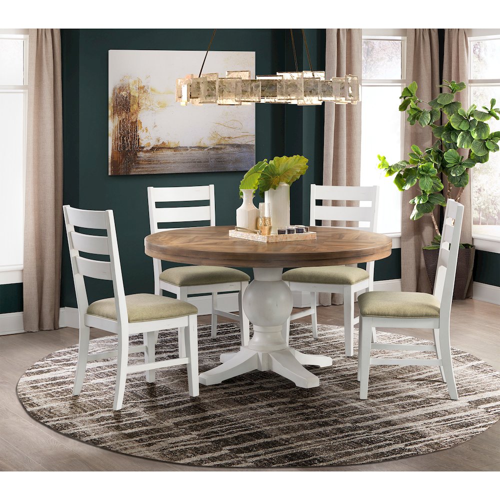 Picket House Furnishings Barrett Round Standard Height Dining Table. Picture 2