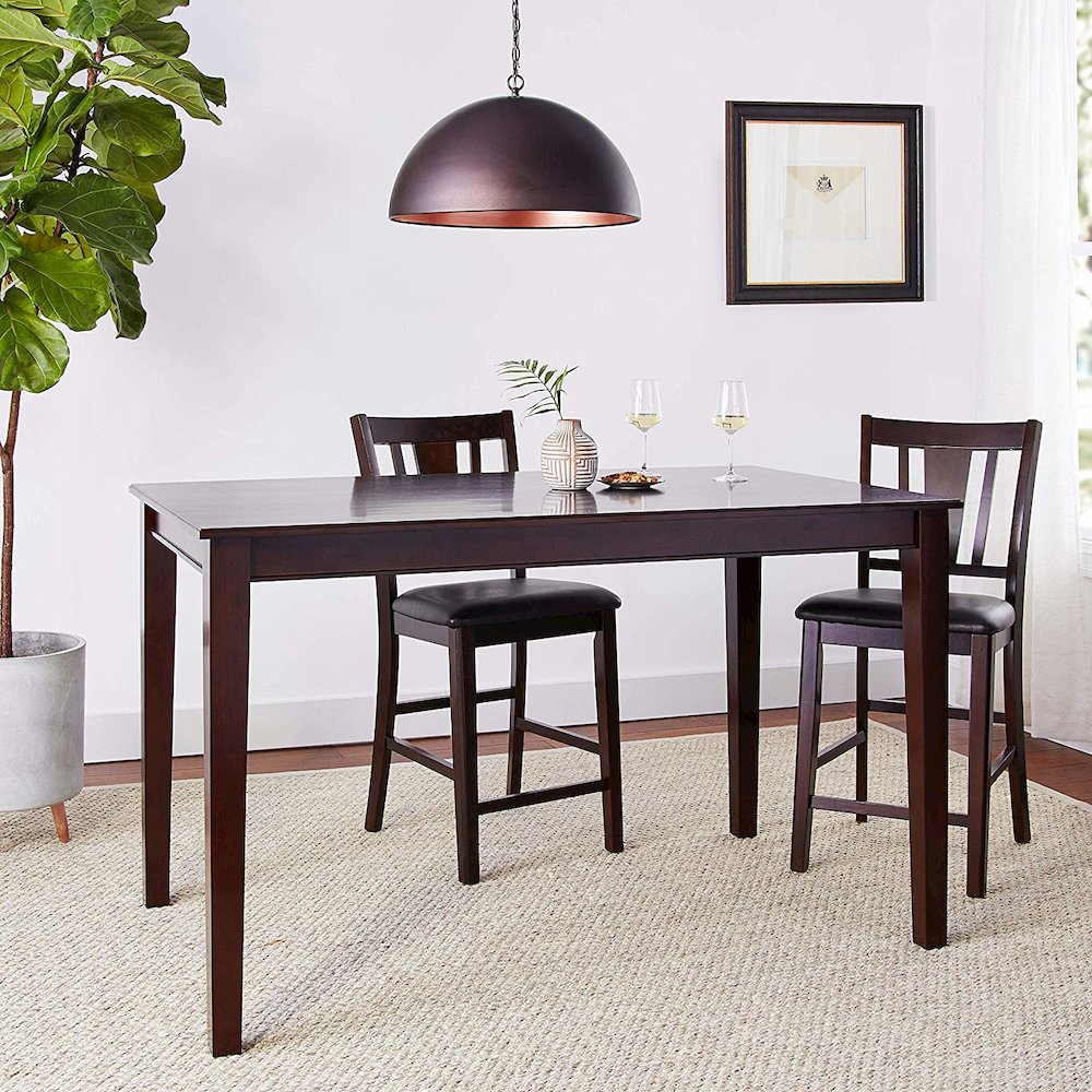 Dudley  Rectangular  Counter  Height  Dining  Table  36"x60"  in  Mahogany  Finish. Picture 2