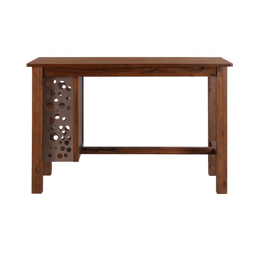Brittany Rectangular Dining Table - Chestnut Wire-Brush Finish. Picture 2