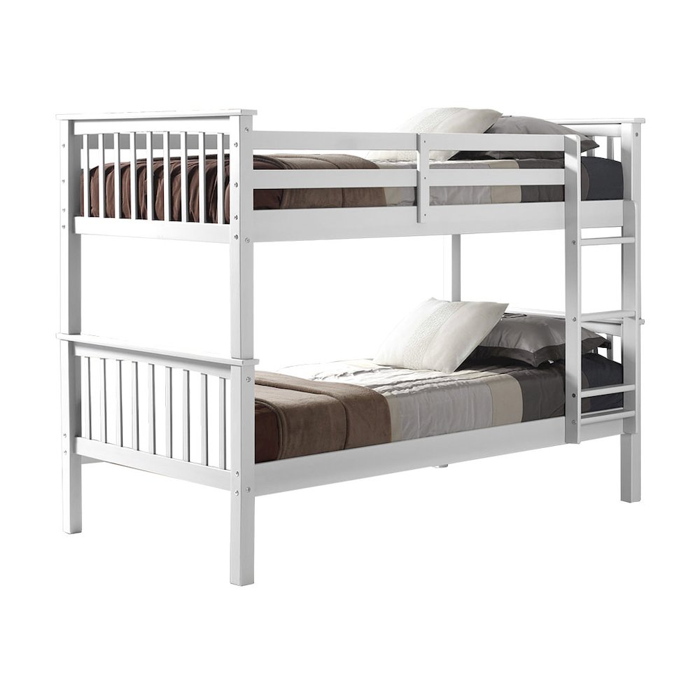 Twin over Twin Solid Wood Mission Design Bunk Bed. Picture 1