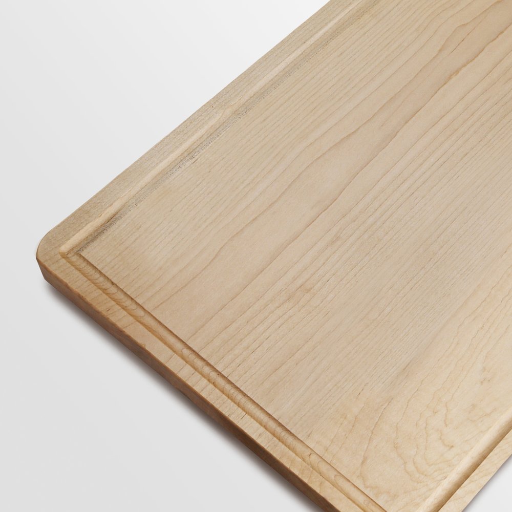 Delice Maple Rectangle Cutting Board with Juice Drip Groove. Picture 5