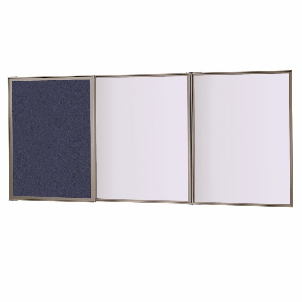 Ghent VisuALL PC Whiteboard Cabinet with Fabric Bulletin Board Exterior Doors, Gray. The main picture.