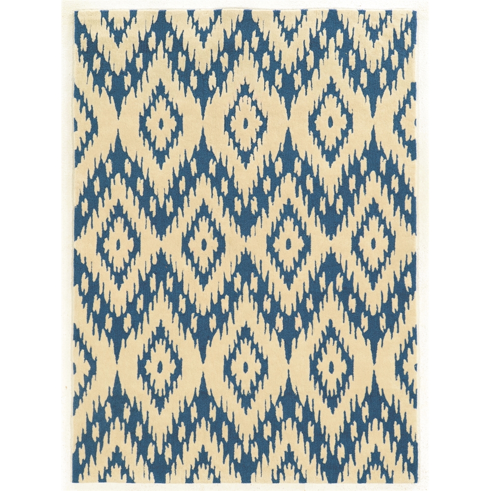 Trio Collection Blue Rug, Size 8 x 10. The main picture.