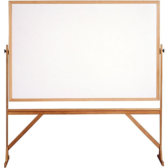 Ghent Reversible Whiteboard with Wood Frame, 4'H x 6'W. Picture 1