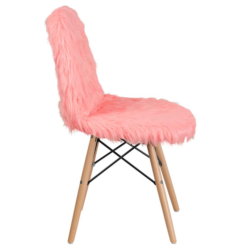Shaggy Dog Hermosa Pink Accent Chair. Picture 2