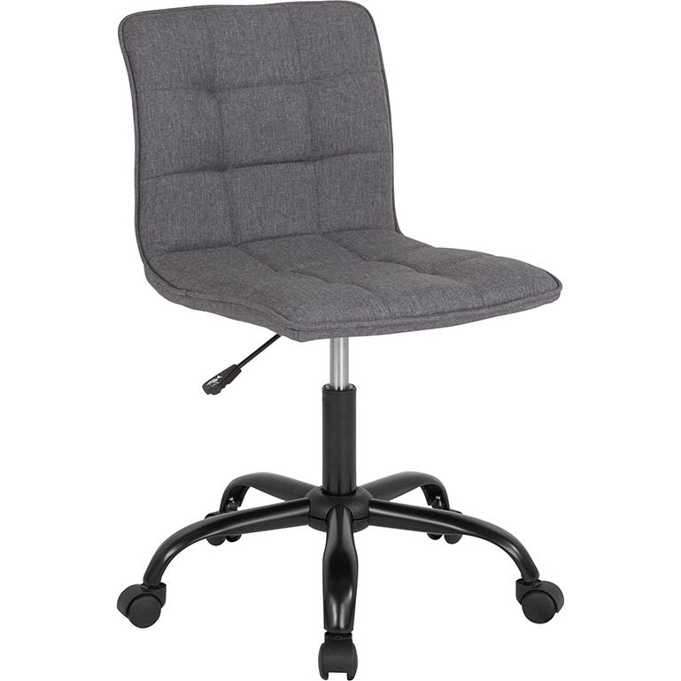 Sorrento Home and Office Task Chair in Dark Gray Fabric. Picture 1