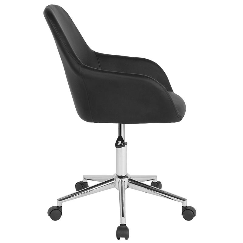 Cortana Home and Office Mid-Back Chair in Black LeatherSoft. Picture 2