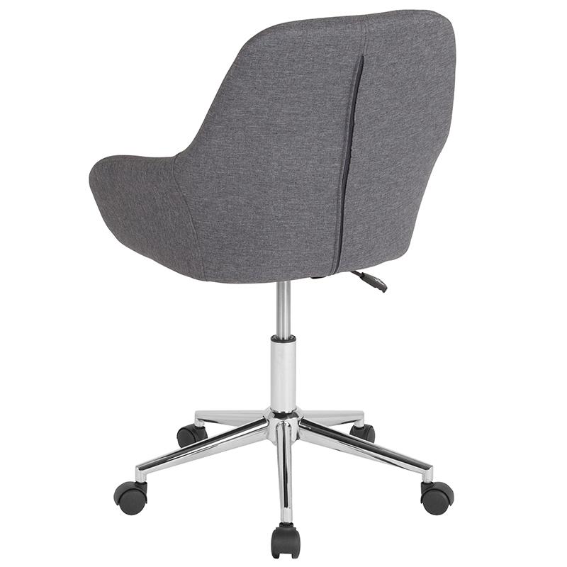 Cortana Home and Office Mid-Back Chair in Dark Gray Fabric. Picture 3