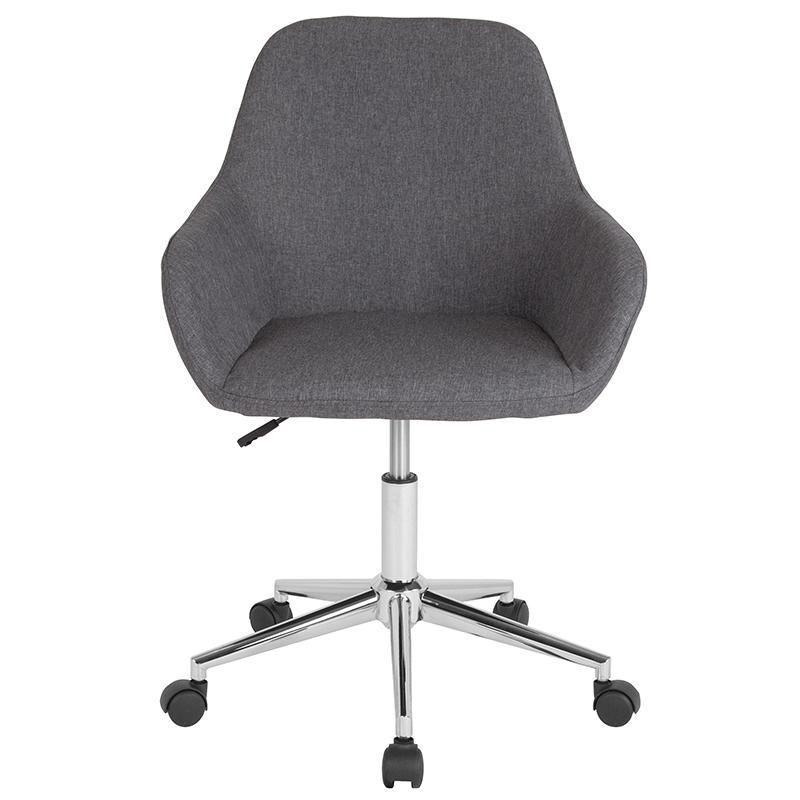 Cortana Home and Office Mid-Back Chair in Dark Gray Fabric. Picture 4