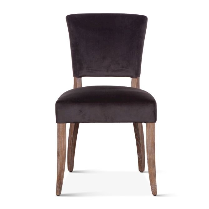 Portia Asphalt Velvet Side Chairs S/2. Picture 5
