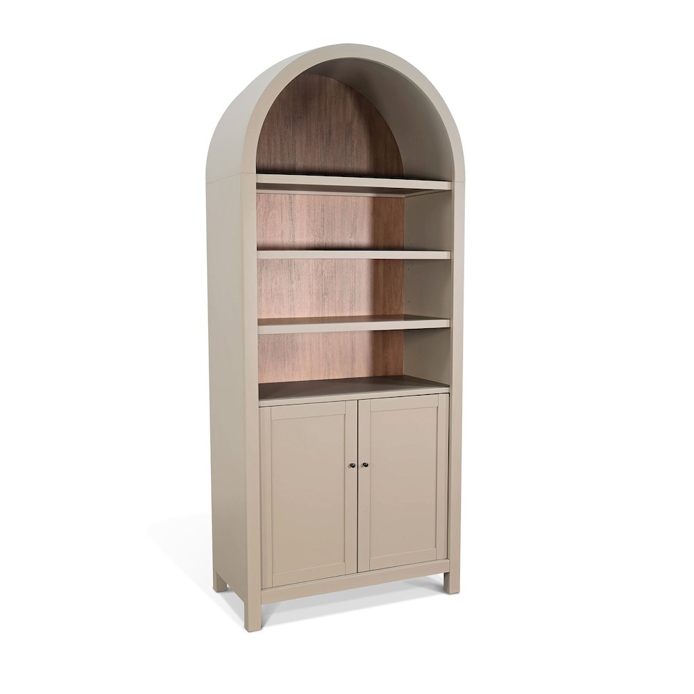 Sunny Designs Arched Display Cabinet with Doors. Picture 5