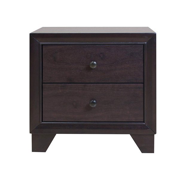 22" X 16" X 22" Espresso Rubber Wood Nightstand - 285542. Picture 1