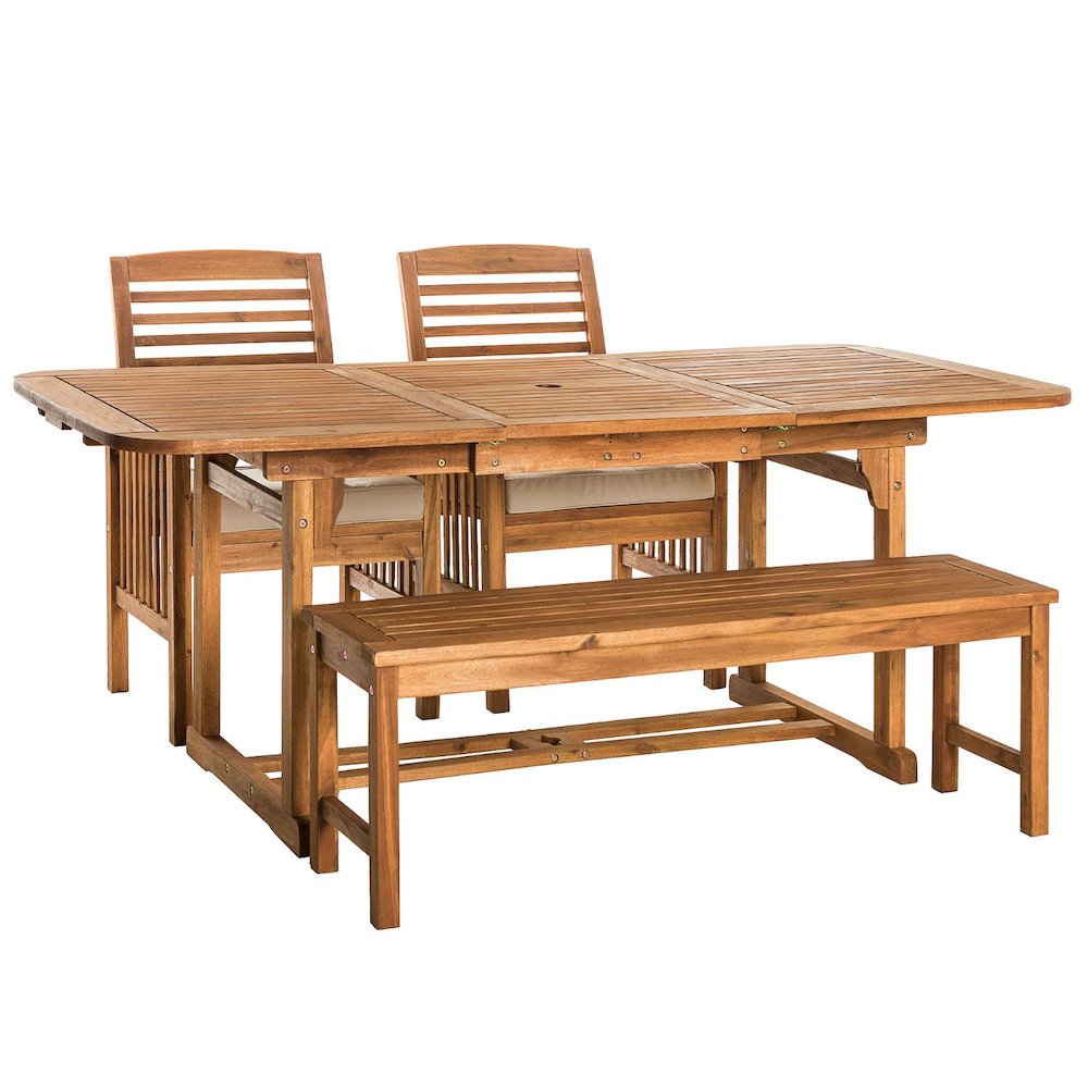 4-Piece Patio Dining Table Set - Brown. Picture 1