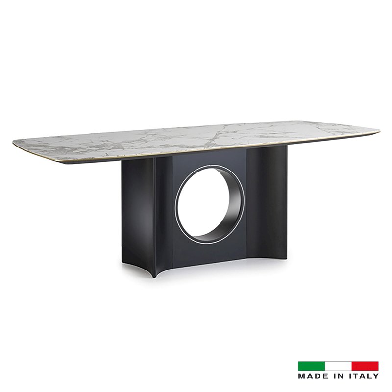 Dining Table White Ceremic top 87". Picture 1
