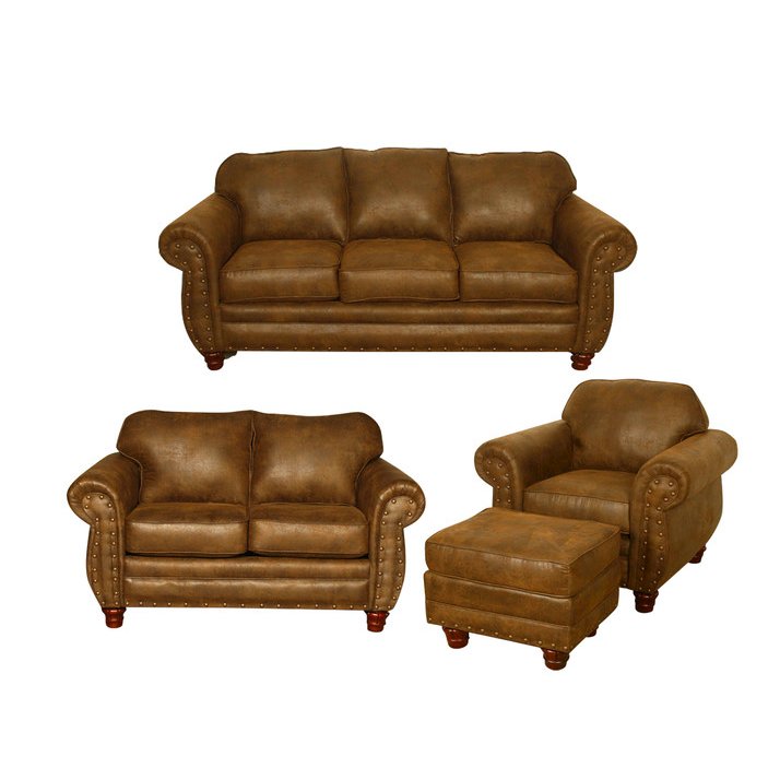 4 Piece Set, Brown. Picture 1