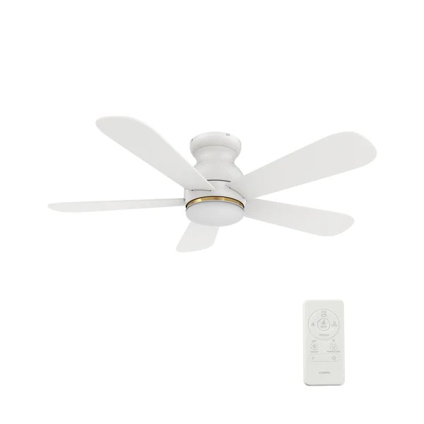 Dubois 48'' Smart Ceiling Fan with Remote, Light Kit Included, White Finish. Picture 1