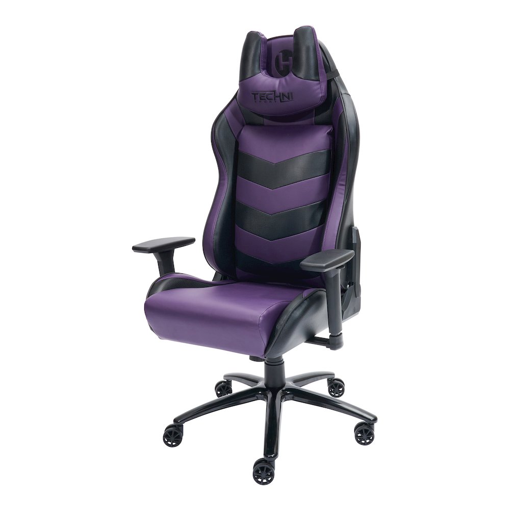 Techni Sport TS-61 Ergonomic High Back Racer Style Video Gaming Chair, Purple/Black. Picture 12