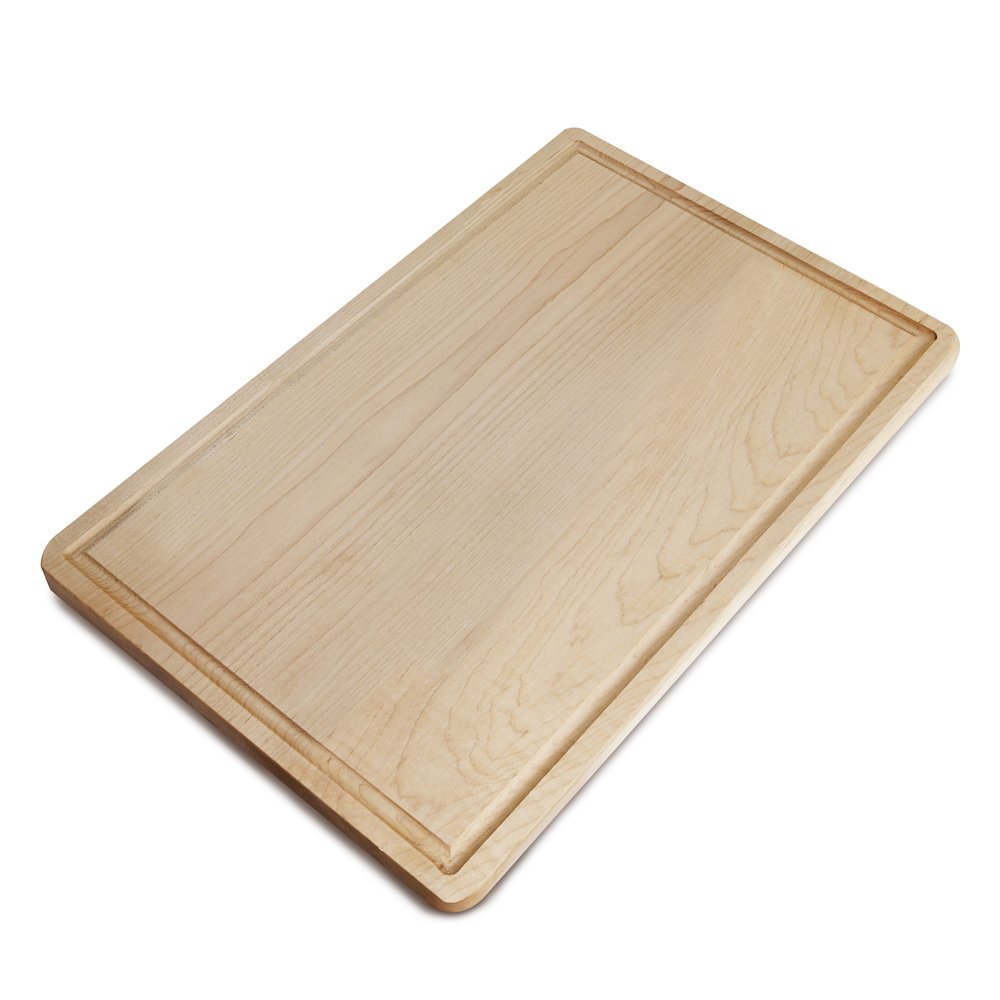 Delice Maple Rectangle Cutting Board with Juice Drip Groove. Picture 3