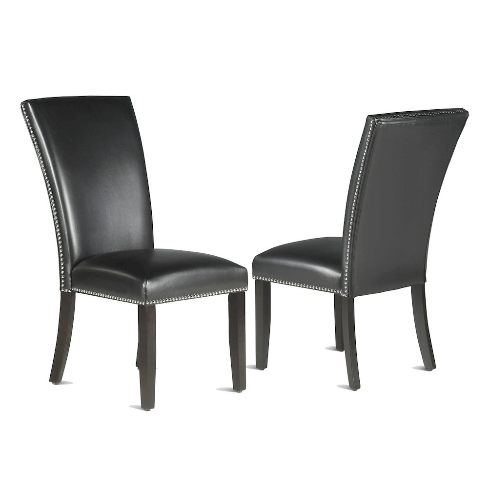 Finley Black PU Side Chair. Picture 1