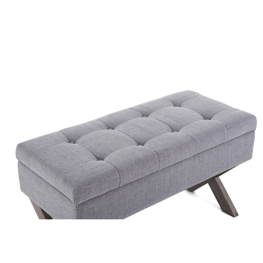 Angelina Accent Storage Bench - Gray. Picture 8