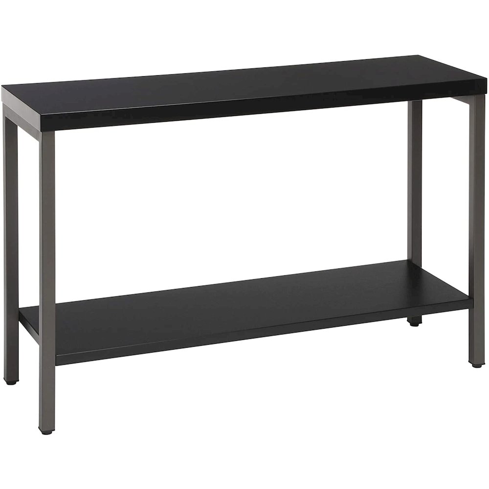 OFM Core Collection 44" Modern Console Table with Shelf, Black (70003-BLK-BLK). The main picture.