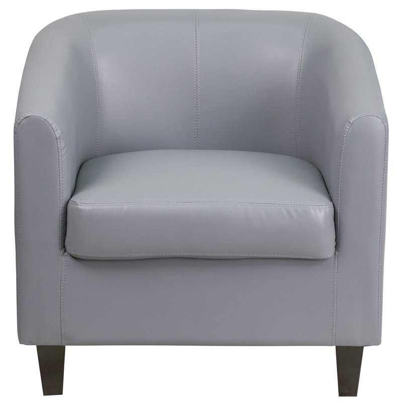 Gray LeatherSoft Lounge Chair. Picture 1