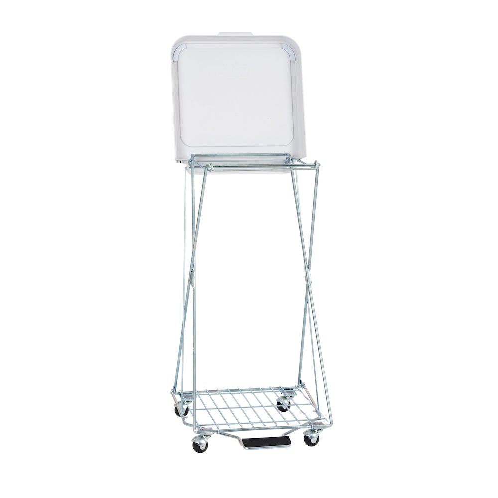 R&B Wire™ 697 Healthcare Rolling Wire Hamper with Foot Pedal, 2 Pack …. Picture 2