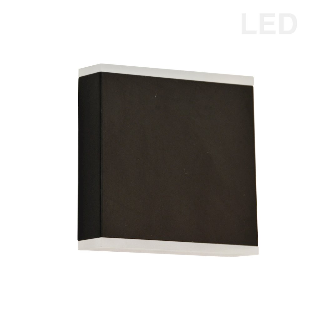 15W Wall Sconce, Matte Black with Frosted Acrylic Diffuser. Picture 1