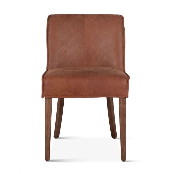 Avery Tan Leather Side Chairs S/2. Picture 6