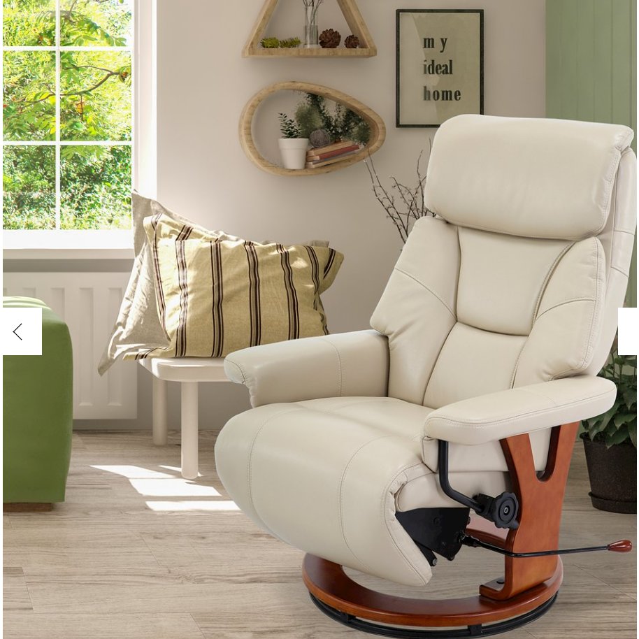 Relax-R™ Bishop Recliner Cobblestone Air Leather. Picture 1