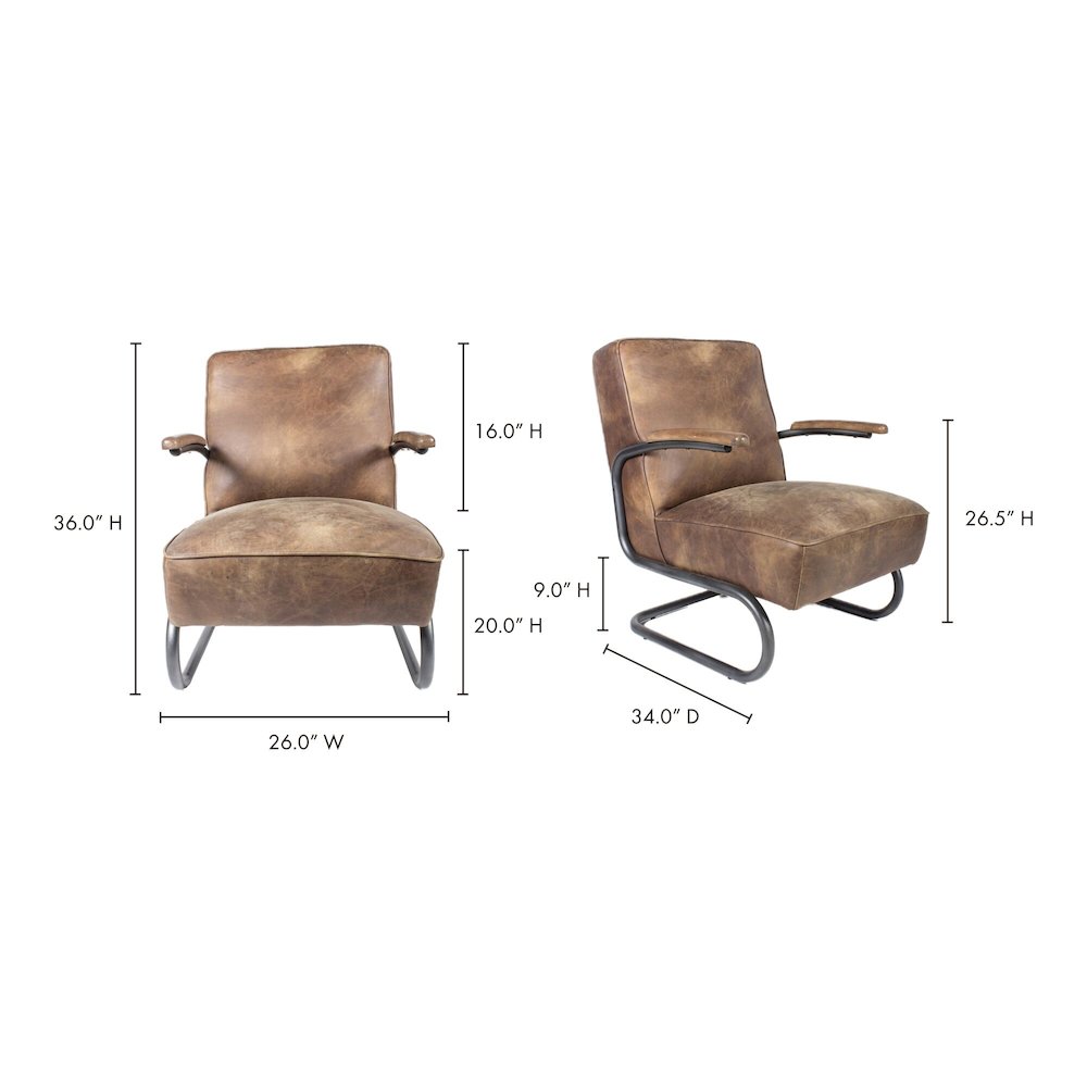 Perth Leather Club Chair - Light Brown, Belen Kox. Picture 9